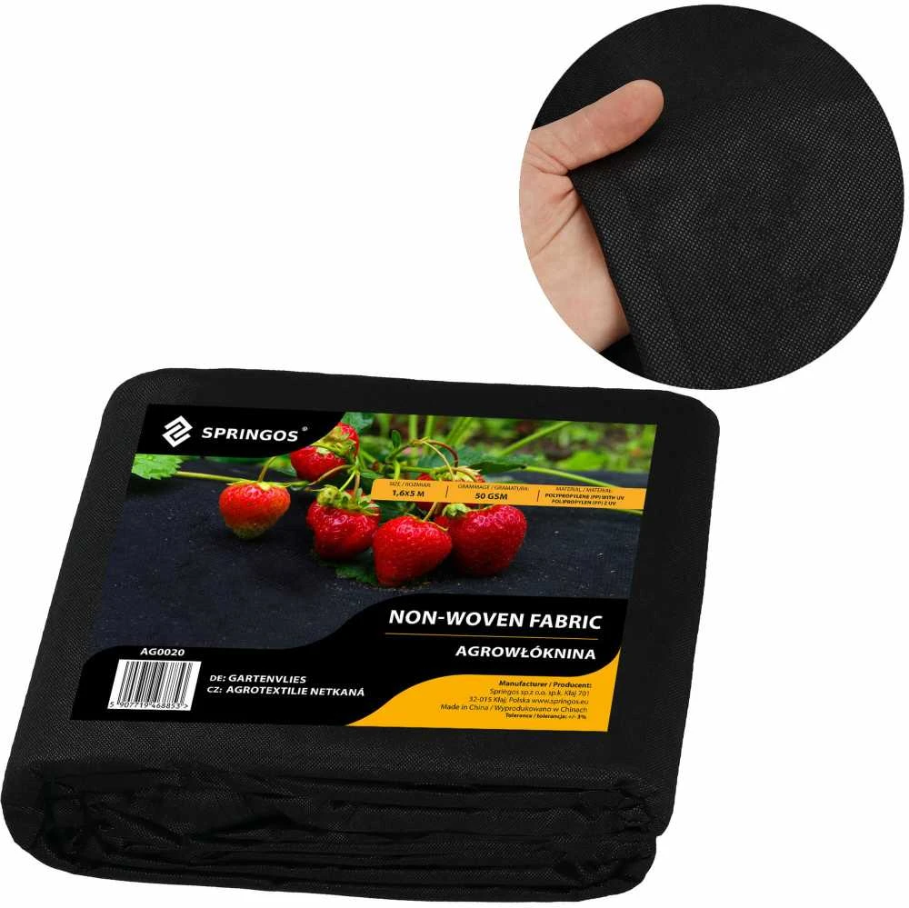 Springos Agrotekstilė nuo piktžolių 1,6x5 m 50g/m2
