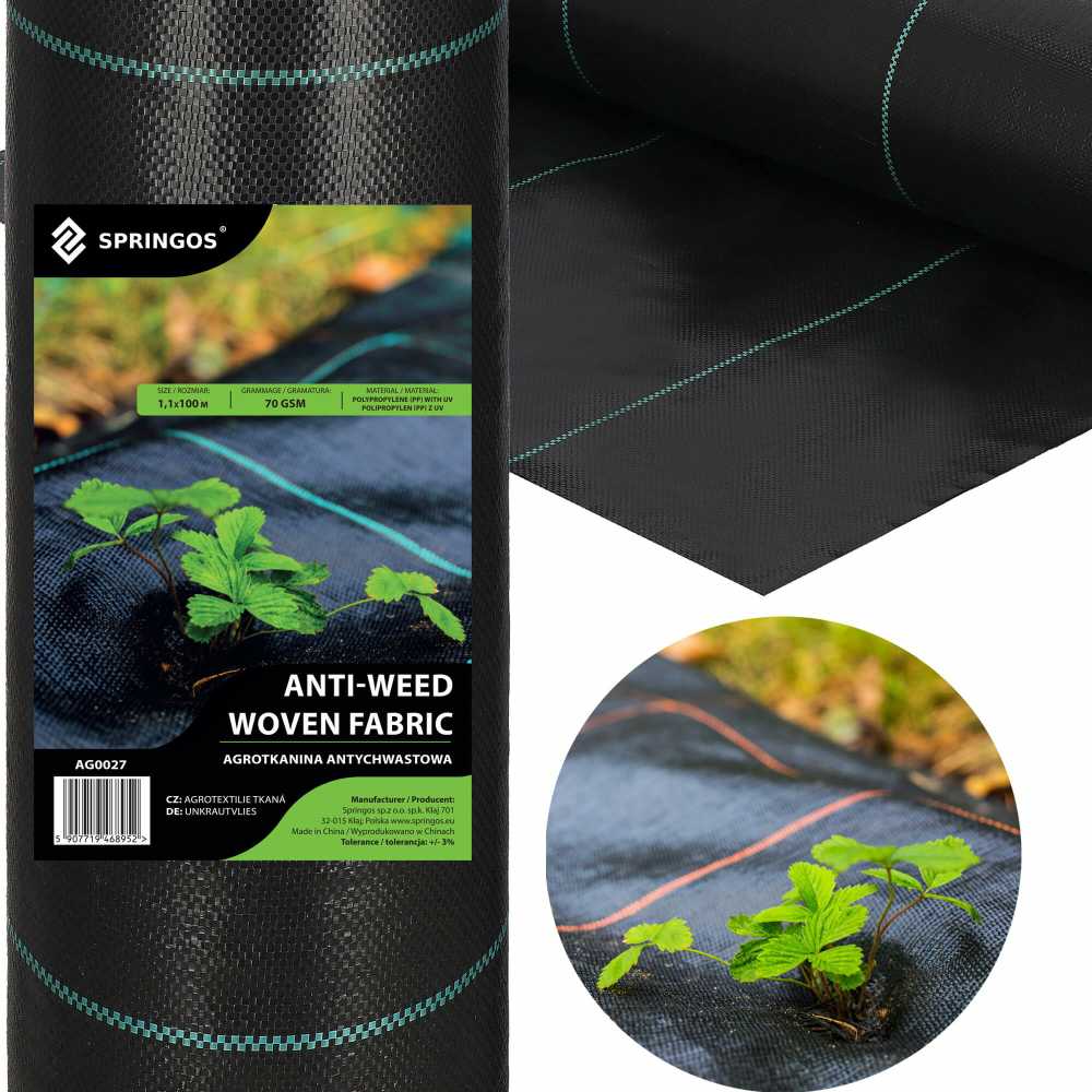 Springos Agrotekstilė nuo piktžolių 1,1x100 m