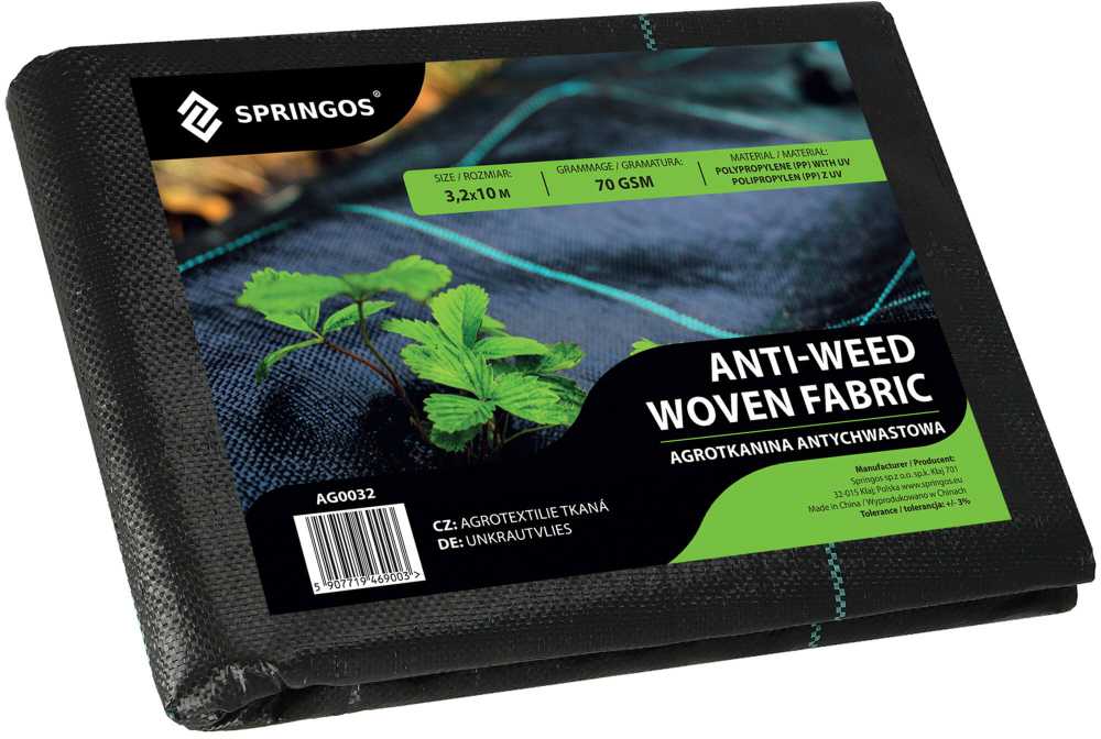 Springos Agrotekstilė nuo piktžolių 3,2x10 m, 70 g/m2