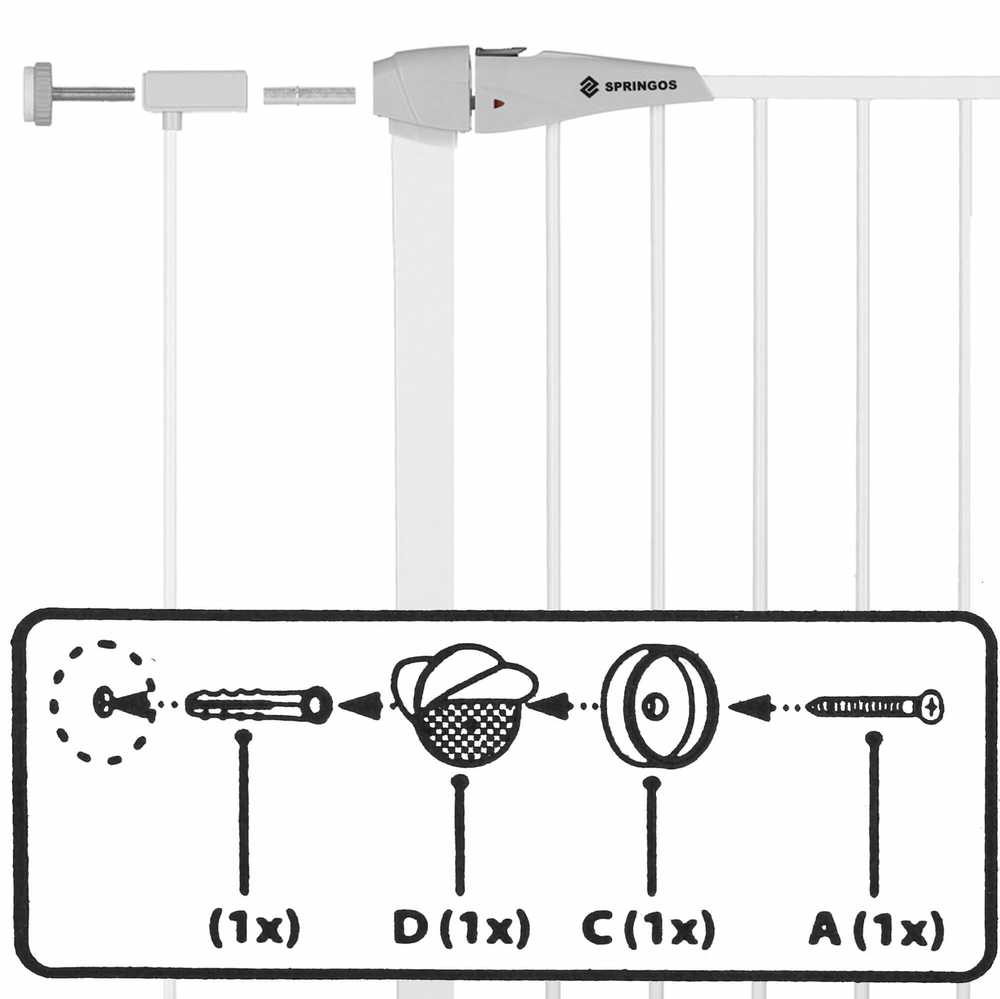 Apsauginiai vartai Springos SG00001AC 76-120 cm