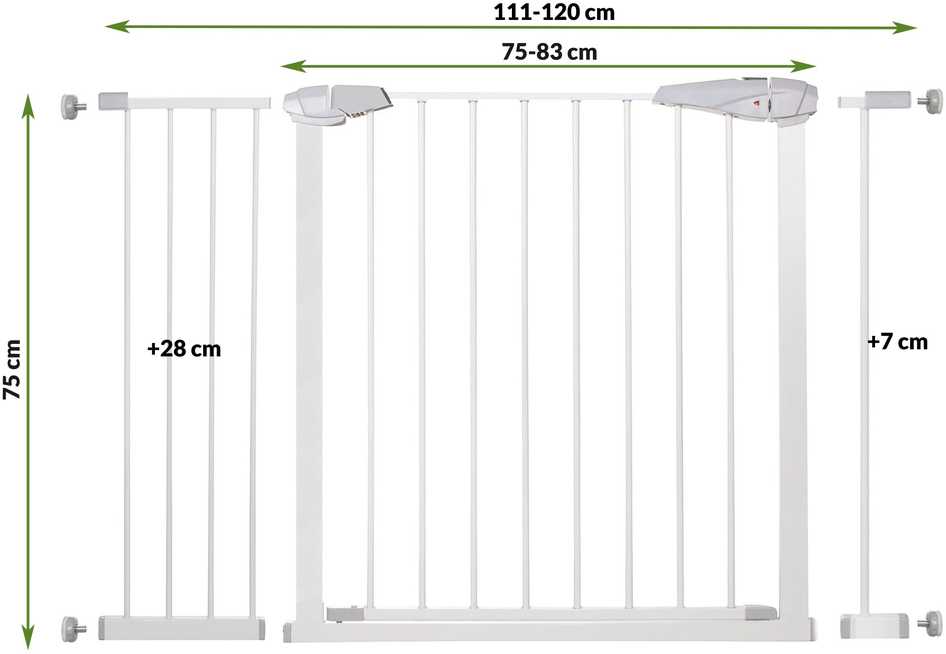 Apsauginiai vartai Springos SG00001AC 76-120 cm