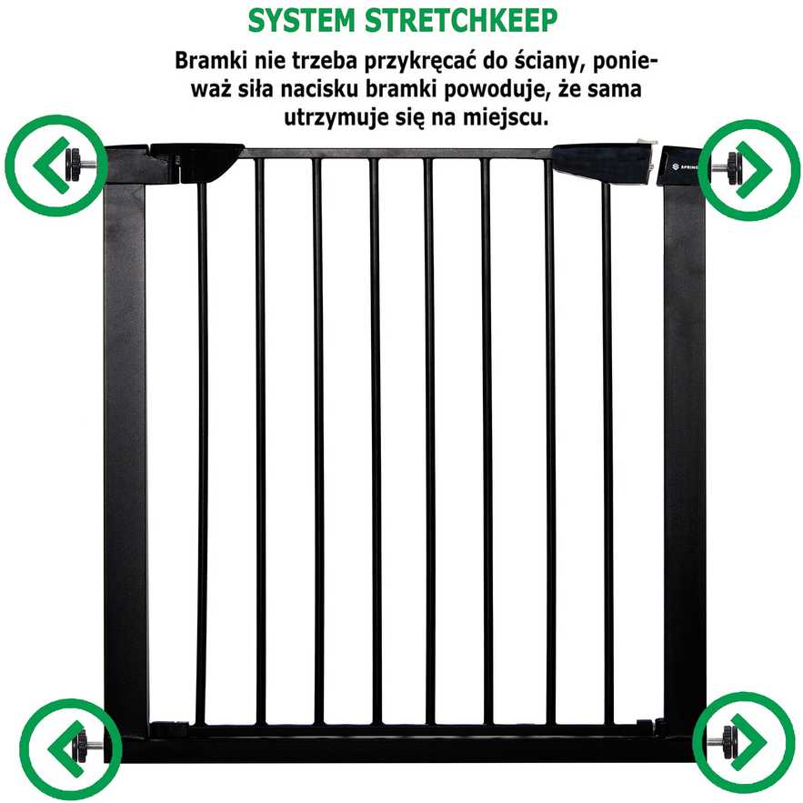 Springos SG0002AB SAUGOS APSAUGINIS BARJERIS, 97–103 CM DYDIS, SPYRUOKLĖS