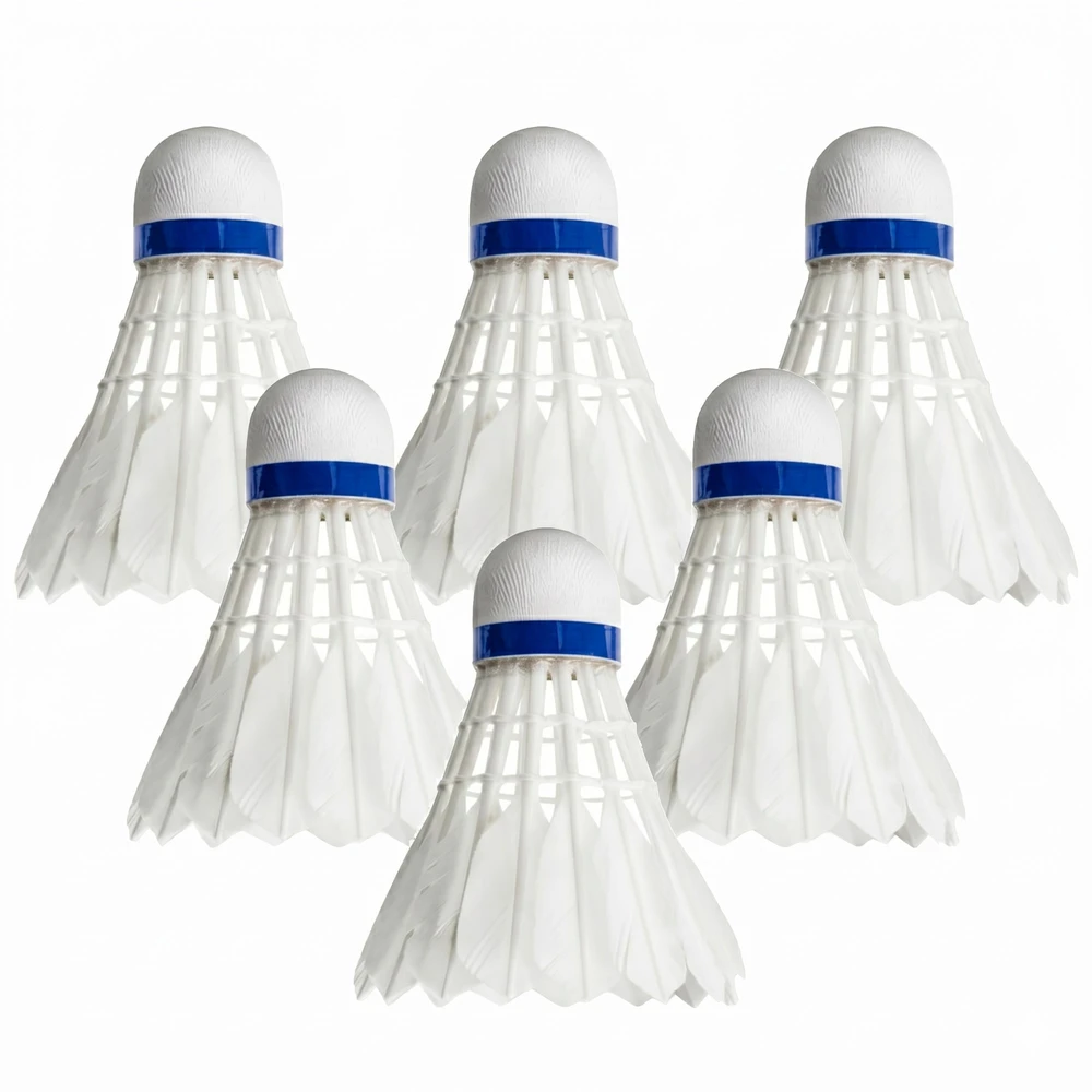 Badmintono musytės- plunksnelės Springos, 6 vnt.
