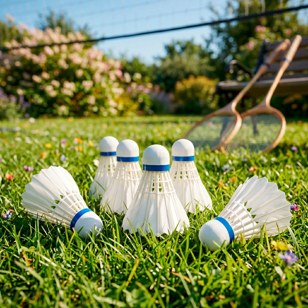 Badmintono musytės- plunksnelės Springos, 6 vnt.