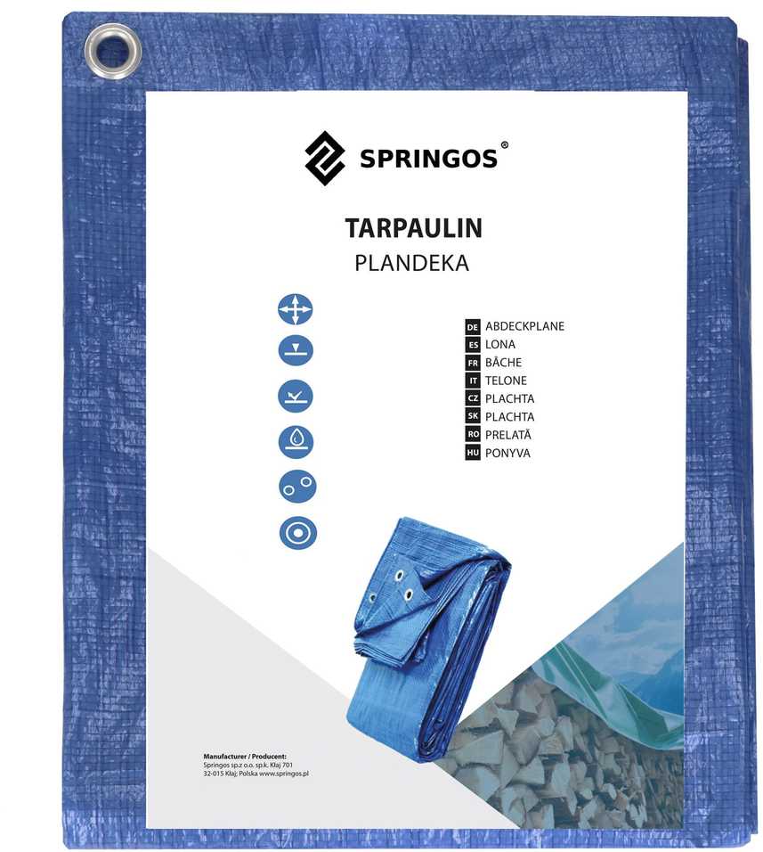 Springos GA2121 PLANDEKA 3 X 4 M mėlyna