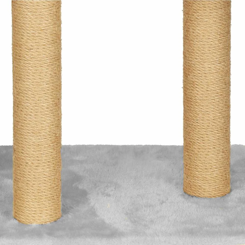 Kelių aukštų kačių draskyklė, 101-160 cm, Pilkos / smėlio spalvos