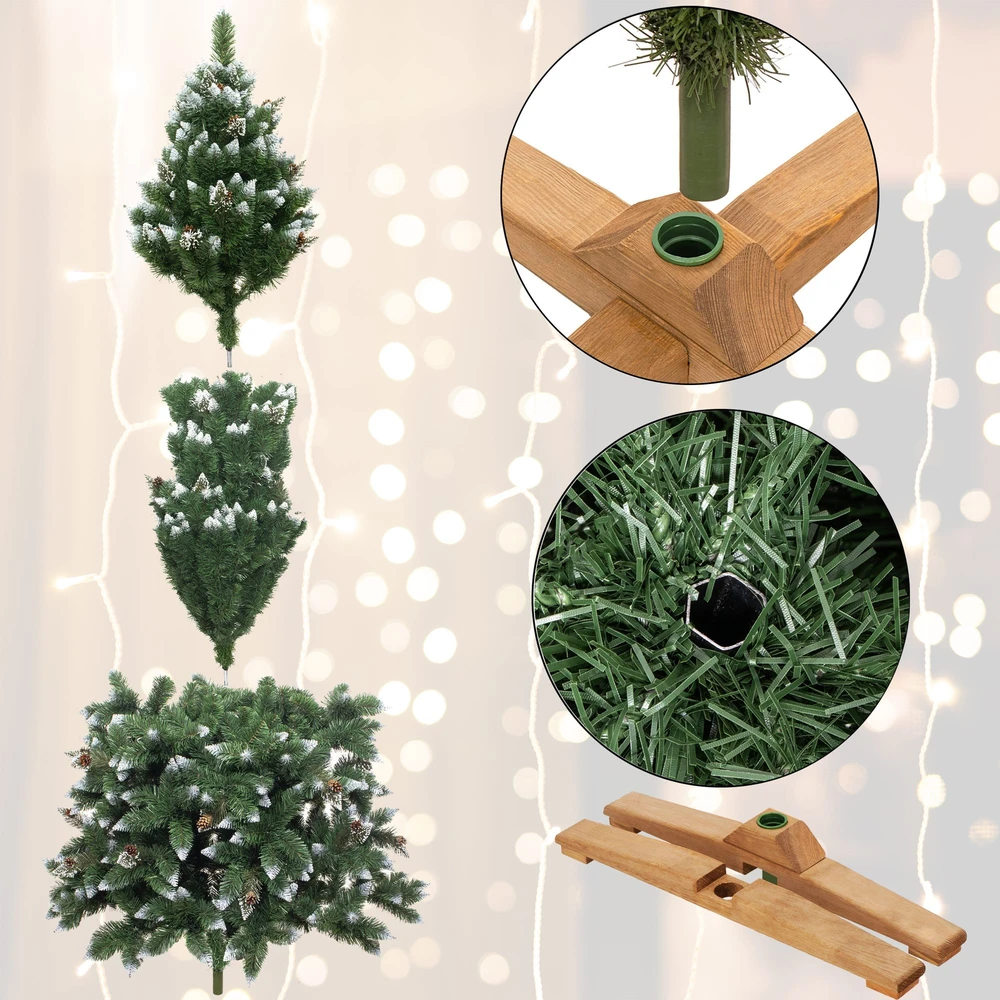 Dirbtinė Kalėdų eglutė 240 cm Premium Royal Trees Springos CT0192 Snowy Deimantinė pušis su kūgiais