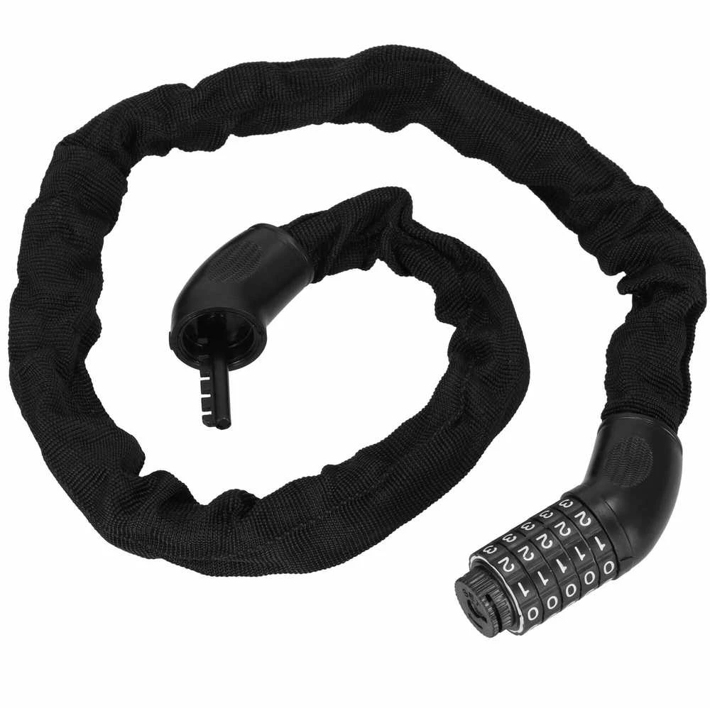 Dviračio spyna Springos BA0028, juoda, 98 cm