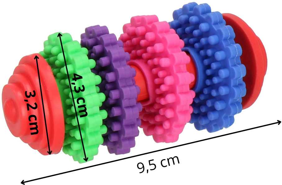 Guminis šuns žaislas, kramtukas dantims Springos PA0273 9,5 cm