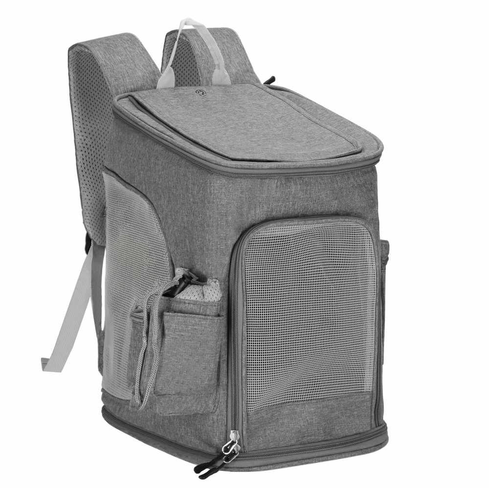 Gyvūnų transportavimo kuprinė šunims ir katėms Springos PA0232 39 x 28 x 27 cm pilka
