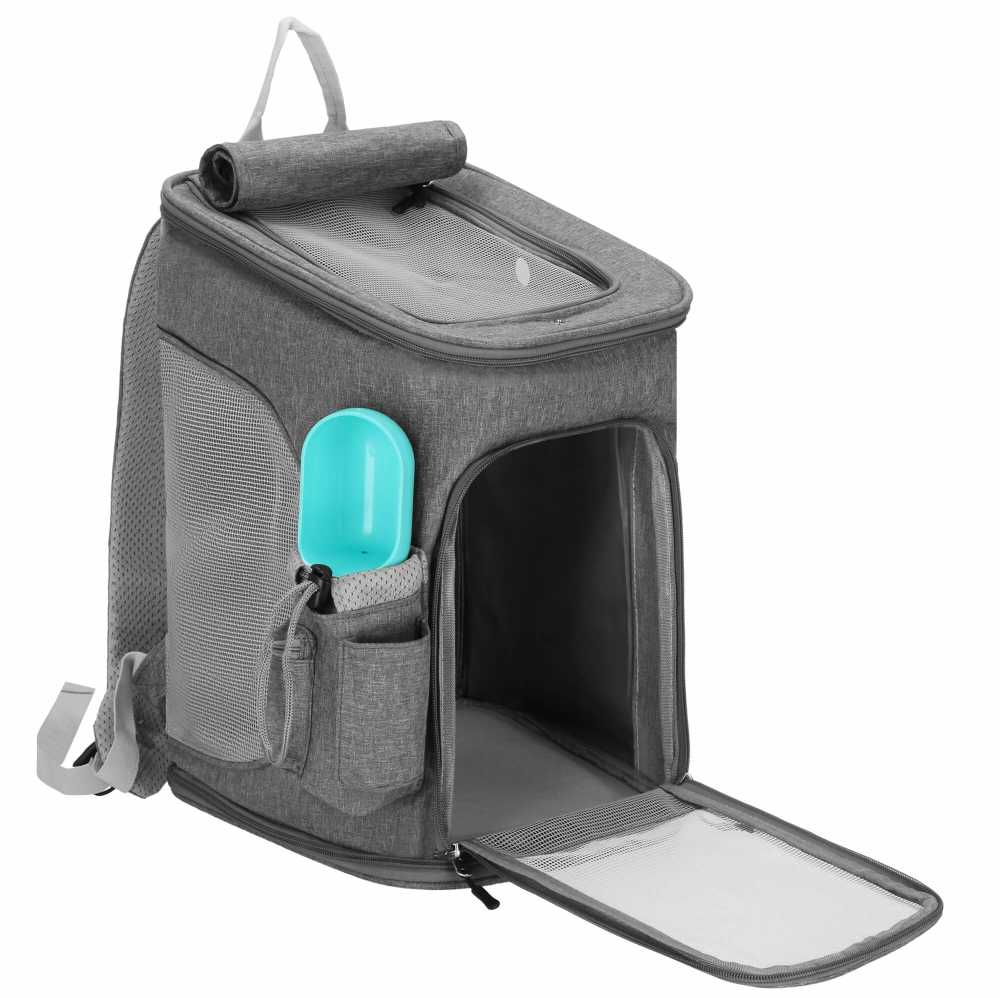 Gyvūnų transportavimo kuprinė šunims ir katėms Springos PA0232 39 x 28 x 27 cm pilka