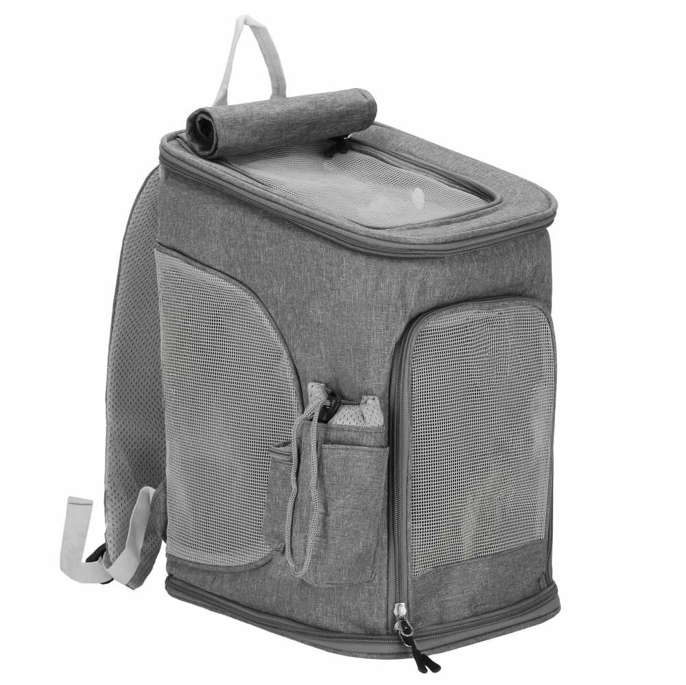Gyvūnų transportavimo kuprinė šunims ir katėms Springos PA0232 39 x 28 x 27 cm pilka