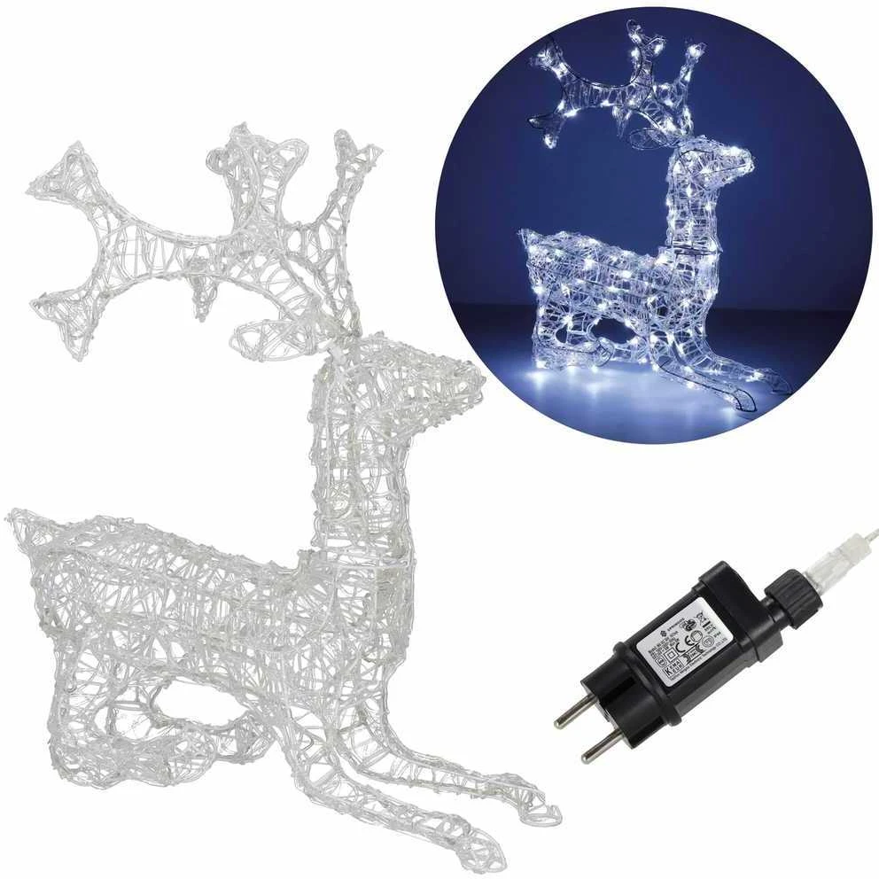 Kalėdinė dekoracija elnias Springos CL4121, 130 LED, šaltai balta