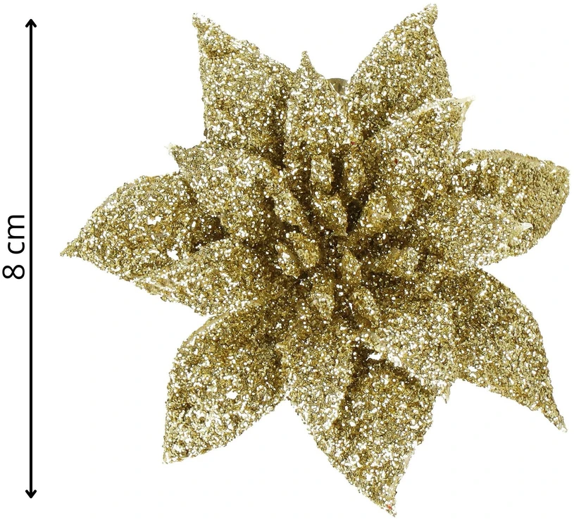 Kalėdinė puošmena Springos poinsetija 8x8 cm
