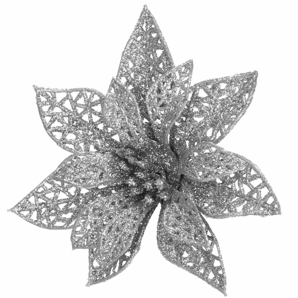 Kalėdinė puošmena Poinsettia Springos 10x10 cm