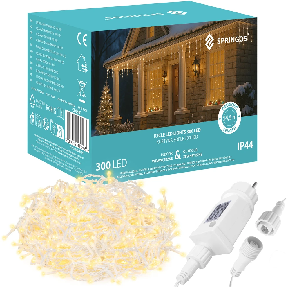 Kalėdinė šviesos užuolaida Springos CL0301 300 LED