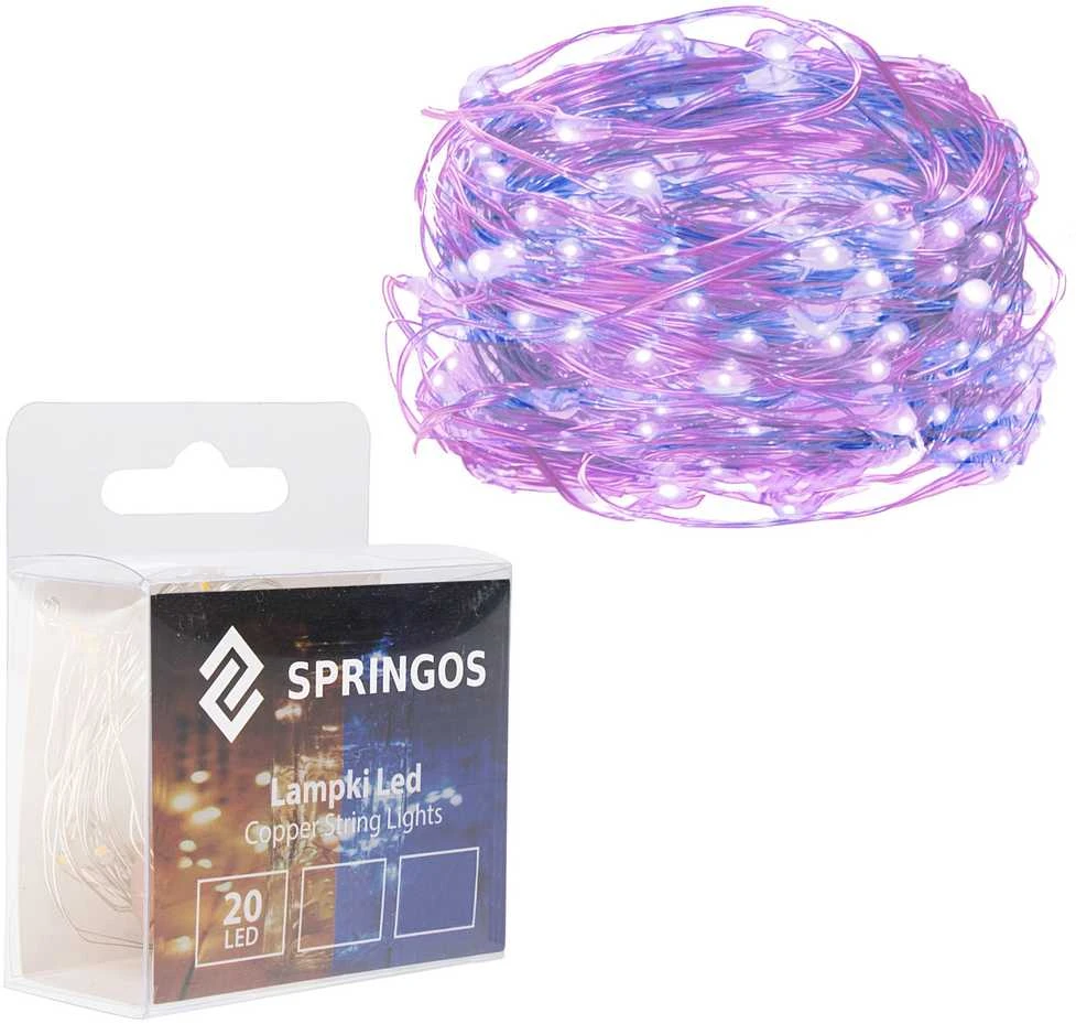 Springos Mikrolempučių girlianda su 20 LED diodų, 1,9 m