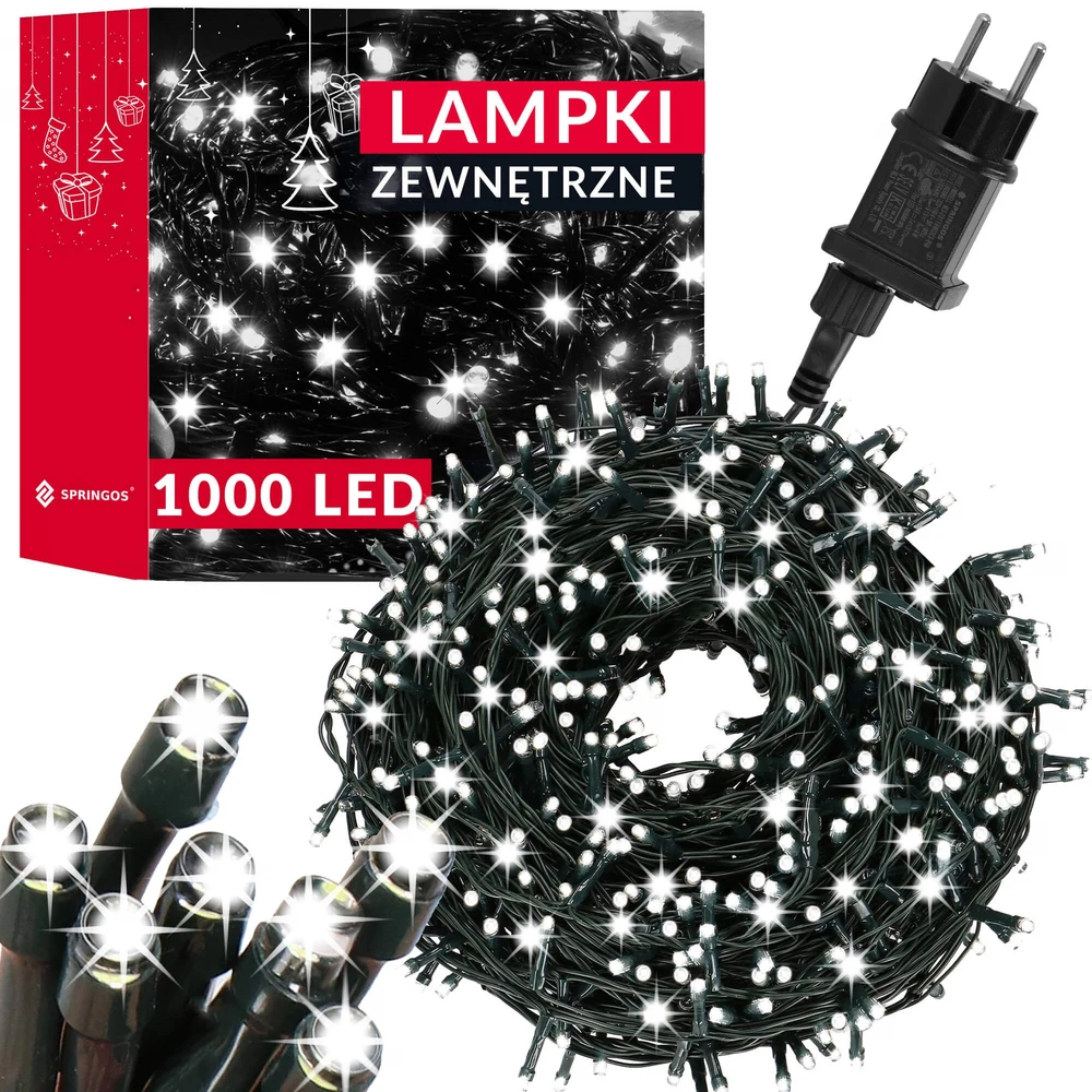 Kalėdinės lempos Springos CL1000, 1000 LED, 50 m