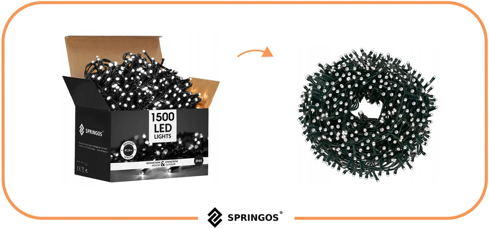 Kalėdinės lemputės Springos CL1501 1500 Led 90 m