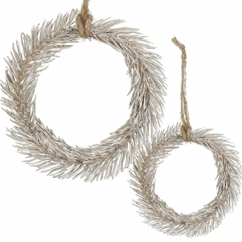 Dekoratyvinė šaka Springos, 10 cm, ruda/žalia/sidabrinė
