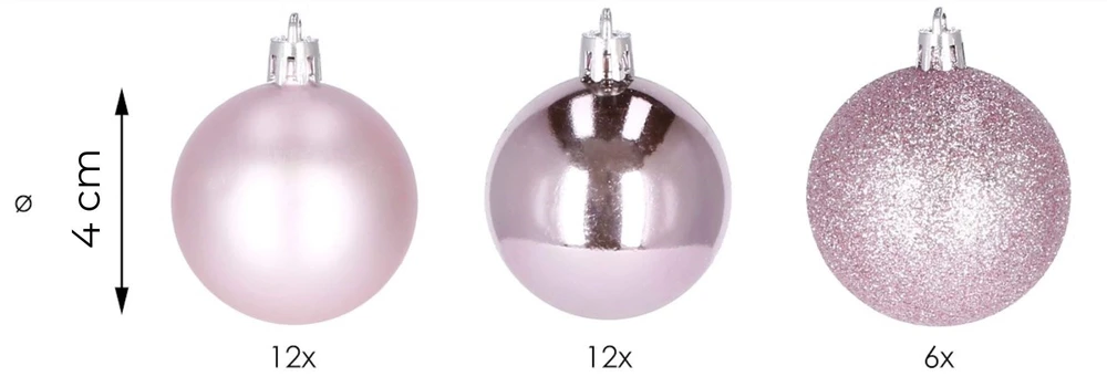 Kalėdiniai žaisliukai Springos 3 cm, 30 vnt