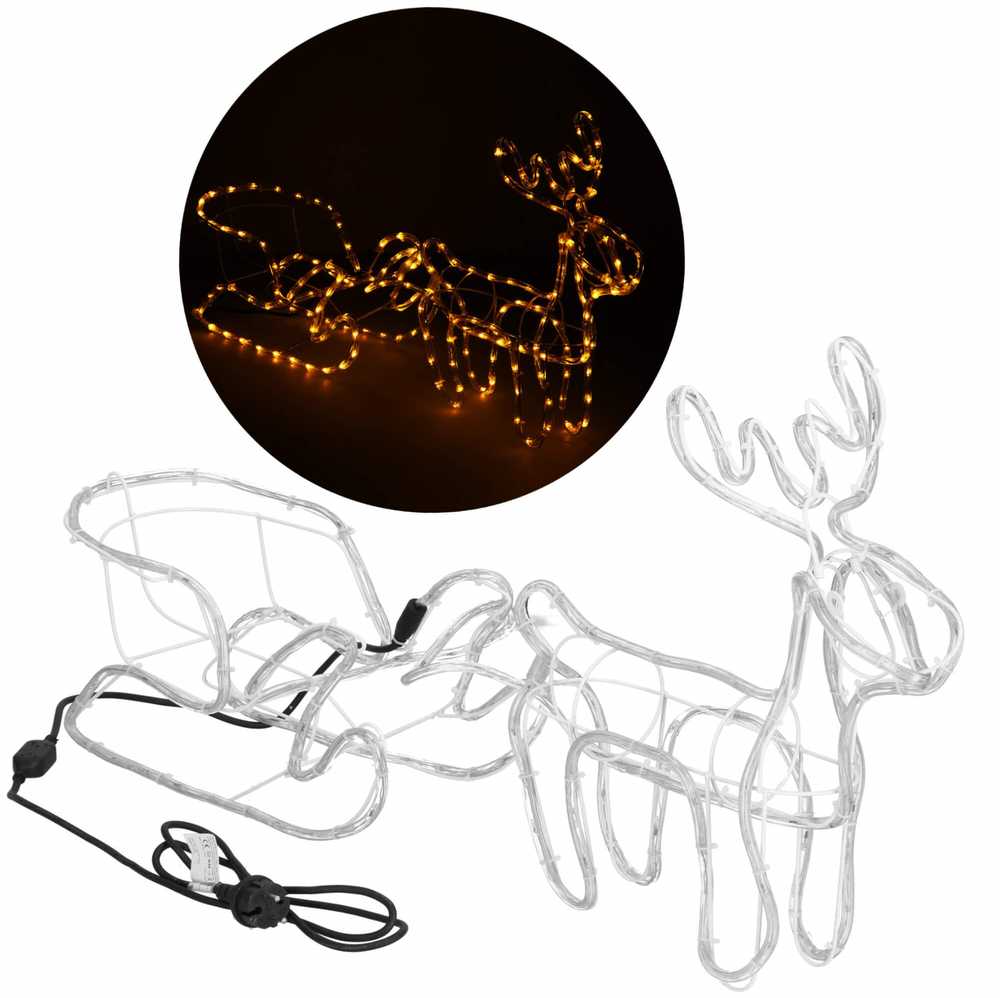 Kalėdų elnias su rogėmis Springos 192 LED, IP44