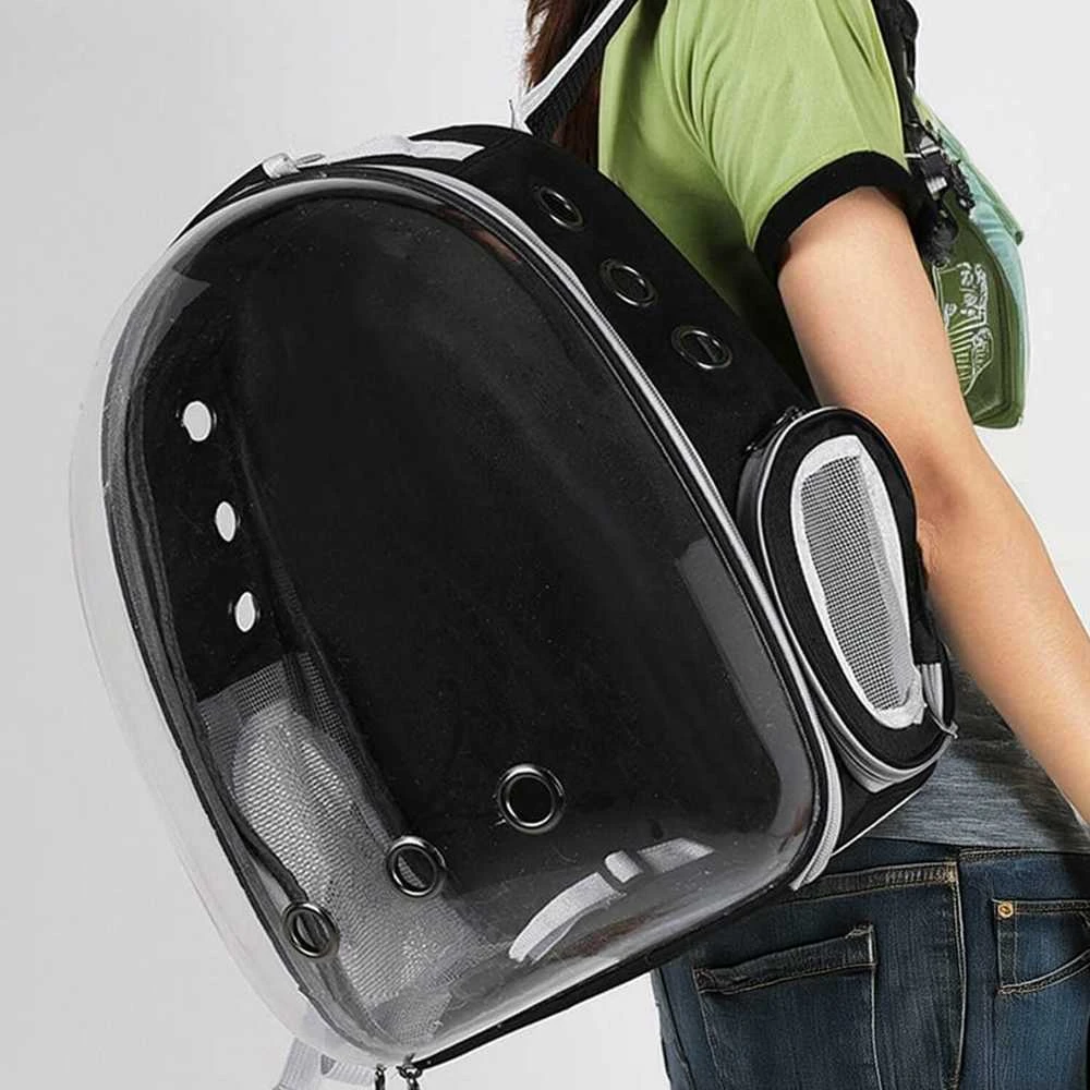Gyvūnų transportavimo kuprinė Springos 40 x 32 x 22 cm, pilka