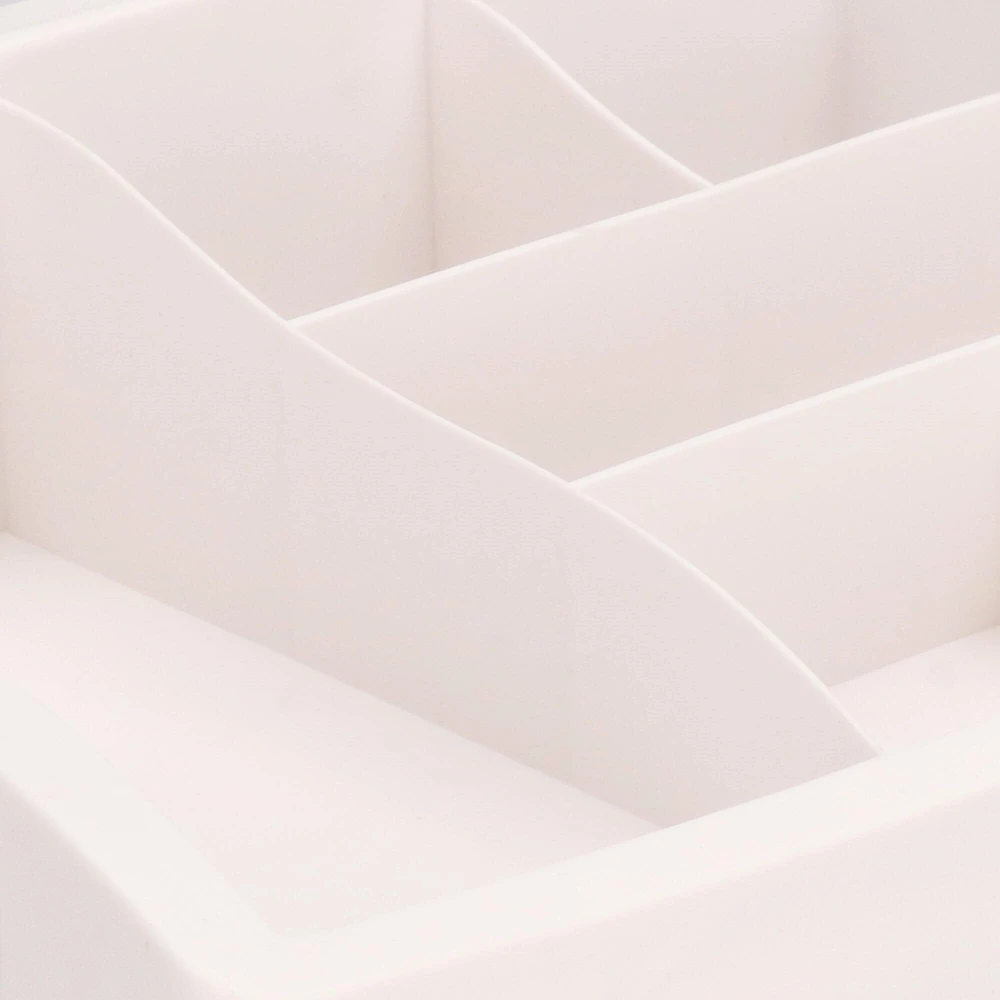 Springos Kosmetikos priemonių dėžutė BEAUTY BOX 3 DRAWERS OPEN CREAM