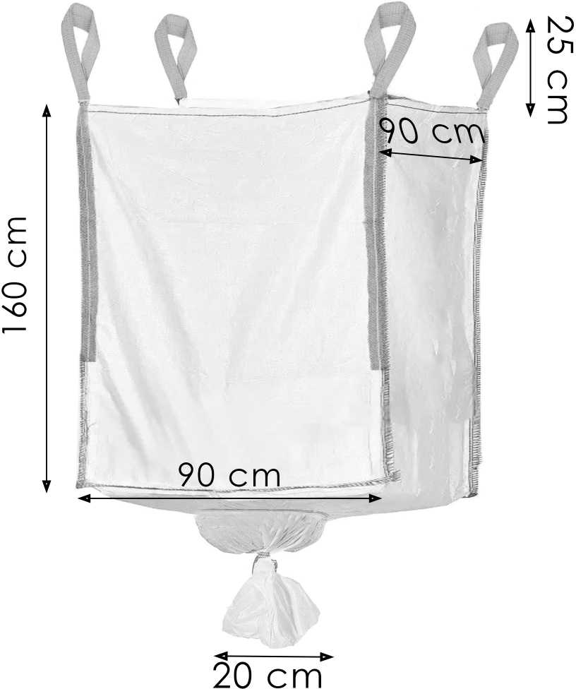 Maišas statybinėms atliekoms Springos GA0052 1300 l 160x90x90 cm