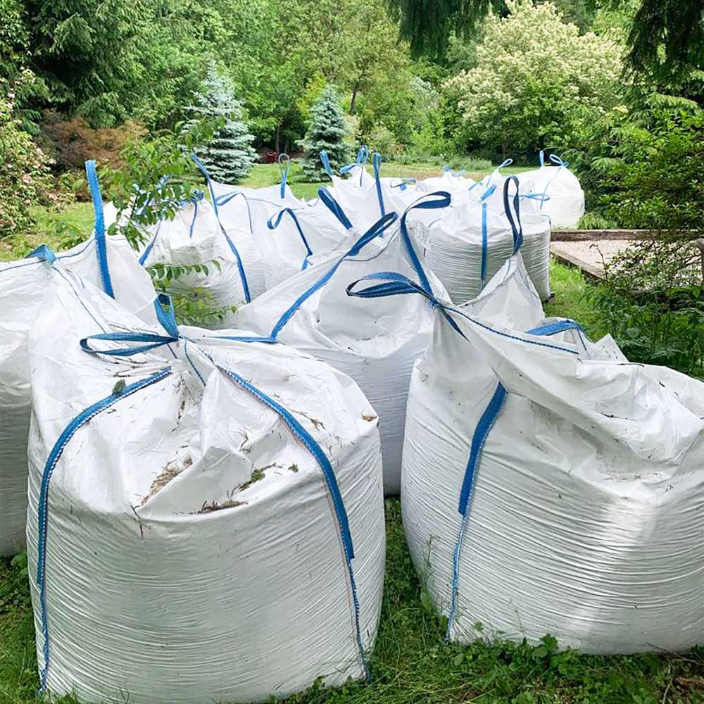 Springos Krepšys birioms medžiagoms 900 l, keliamoji galia 1000 kg, baltas su mėlynais elementais, 92 × 92 × 100 cm