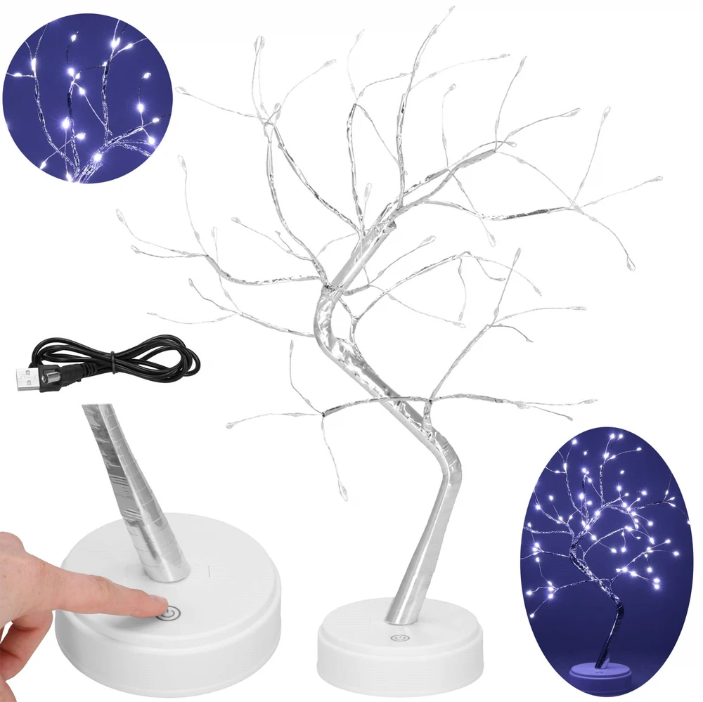 Dekoratyvinis LED medelis Springos 45 cm, 90 LED, šaltai baltas apšvietimas