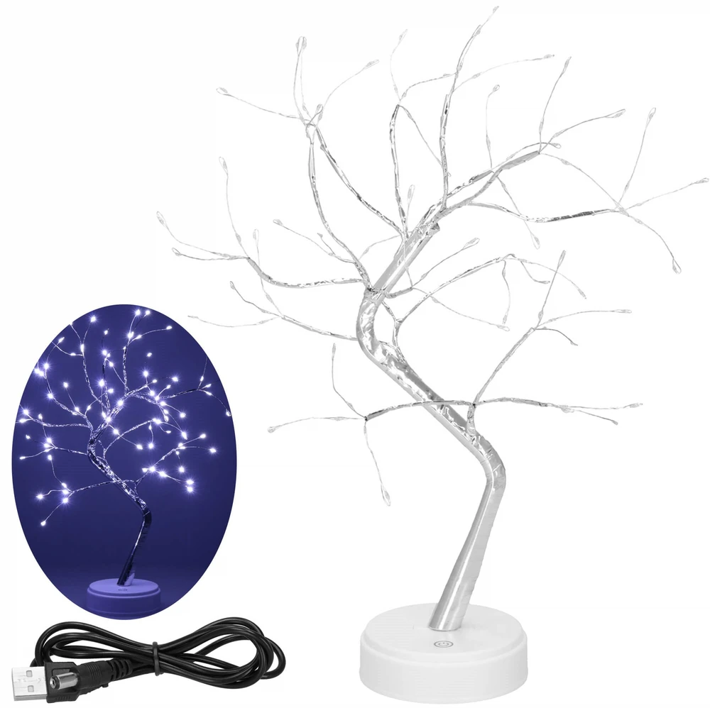 Dekoratyvinis LED medelis Springos 45 cm, 90 LED, šaltai baltas apšvietimas