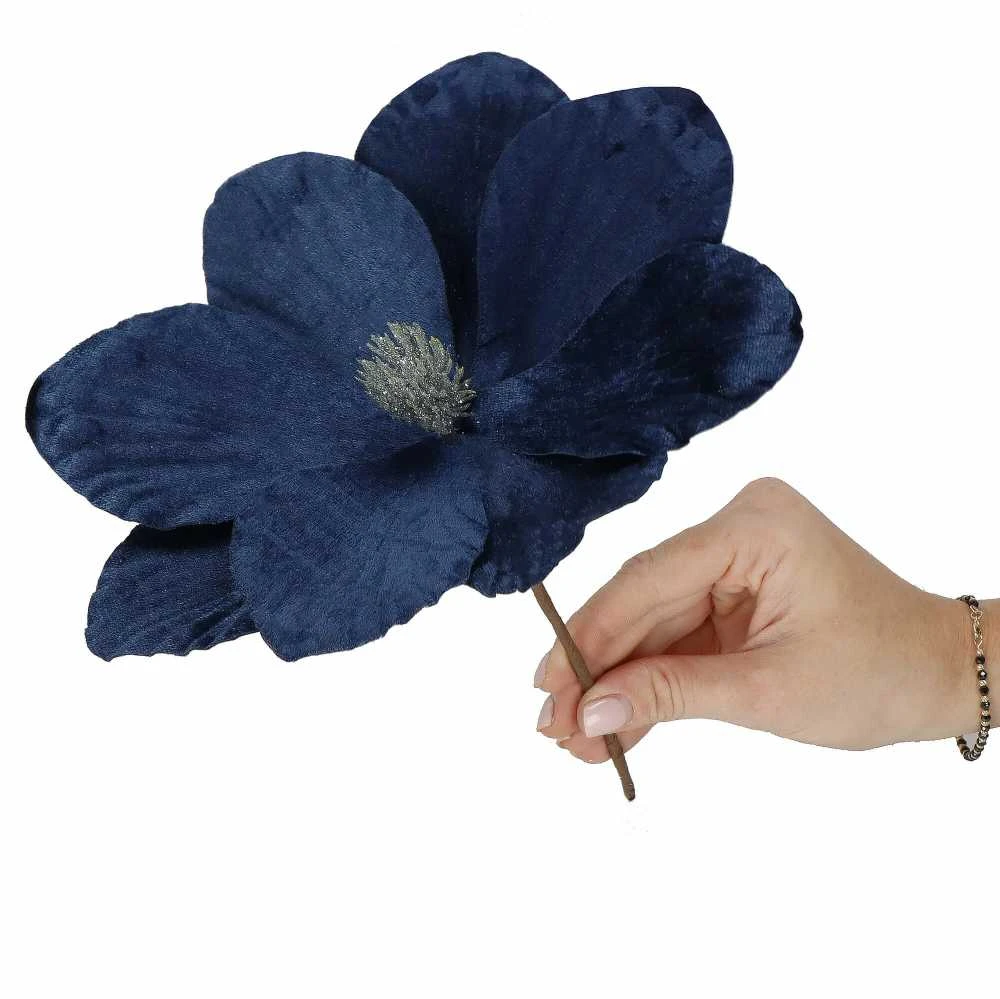 Magnolijos gėlė Springos 23 cm tamsiai mėlyna