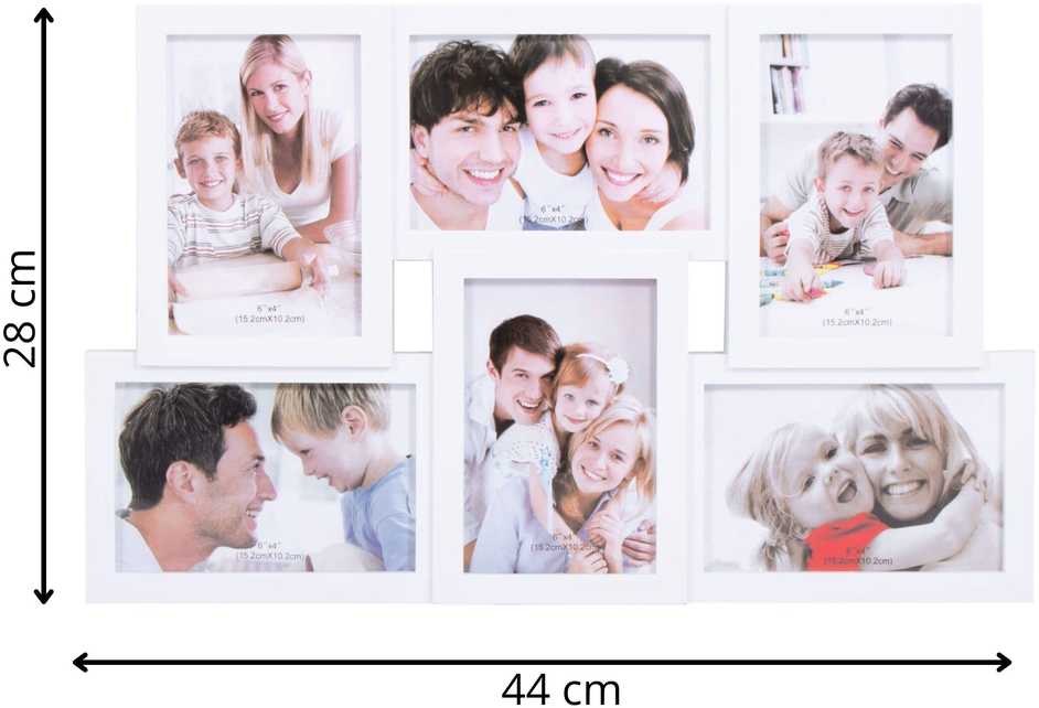 Nuotraukų rėmelis Springos PF0010 RAMKA NA 6 ZDJĘĆ (BALTA)