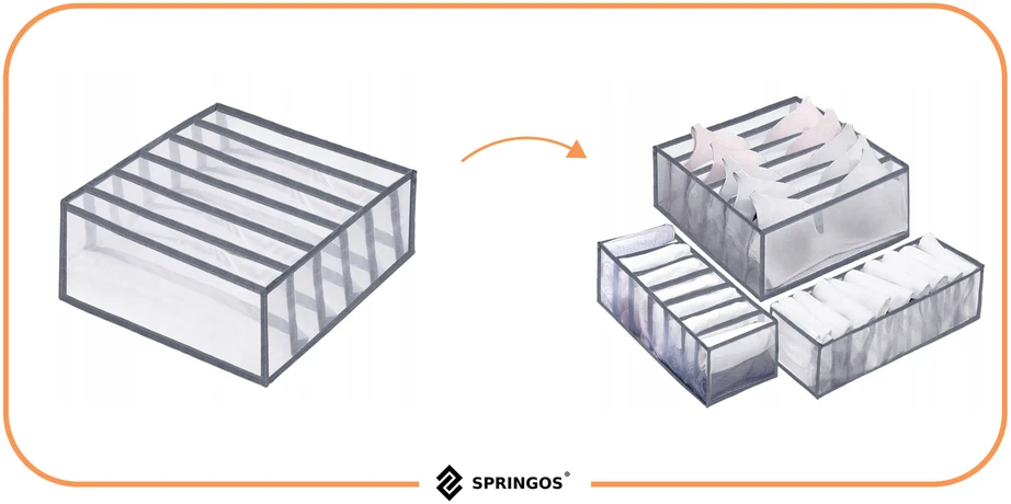Springos Dėklų rinkinys, nailonas, pilka spalva