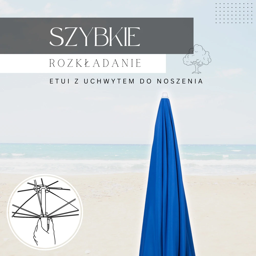Paplūdimio skėtis Springos BU0003 240 cm