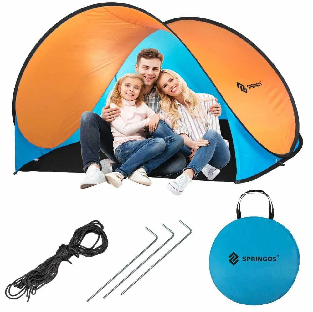 Palapinė Springos PT003 Pop-Up 200×120×110 cm oranžinė