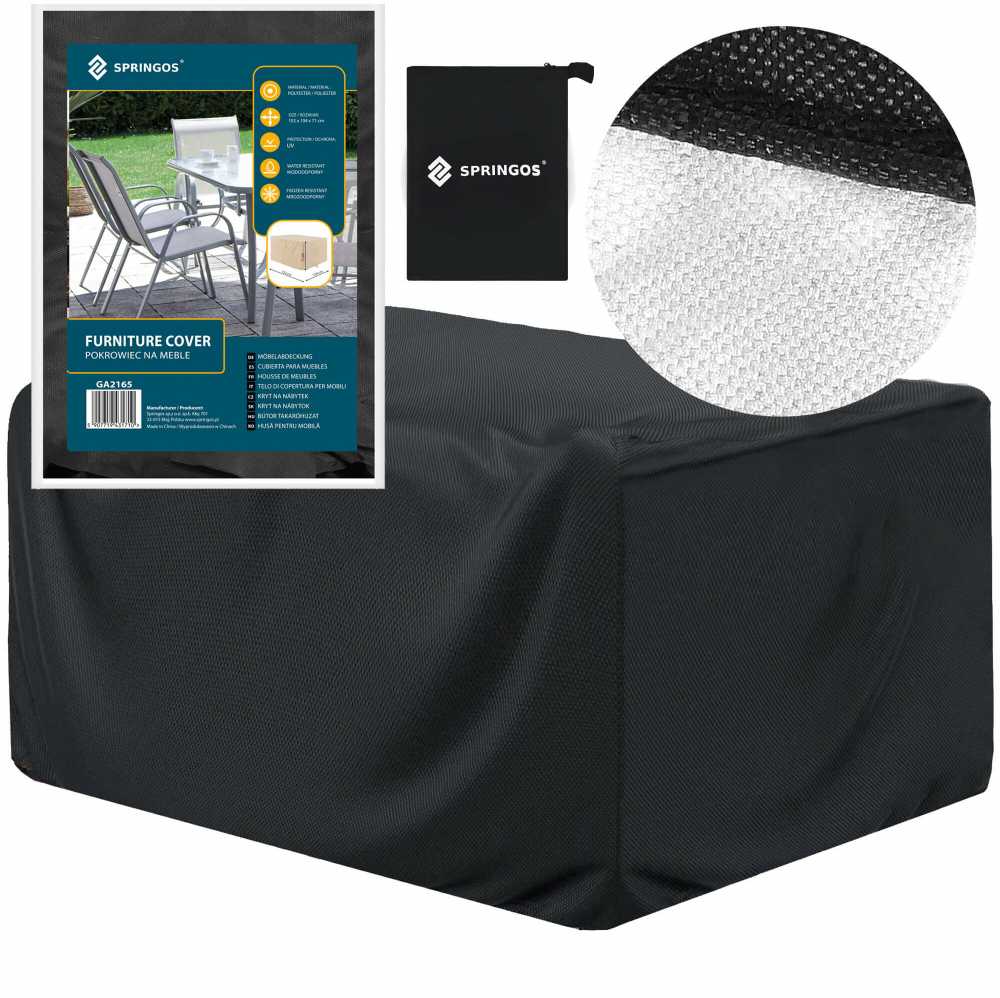 Springos GA2165 POKROWIEC NA MEBLE OGRODOWE 152X104X71 CM