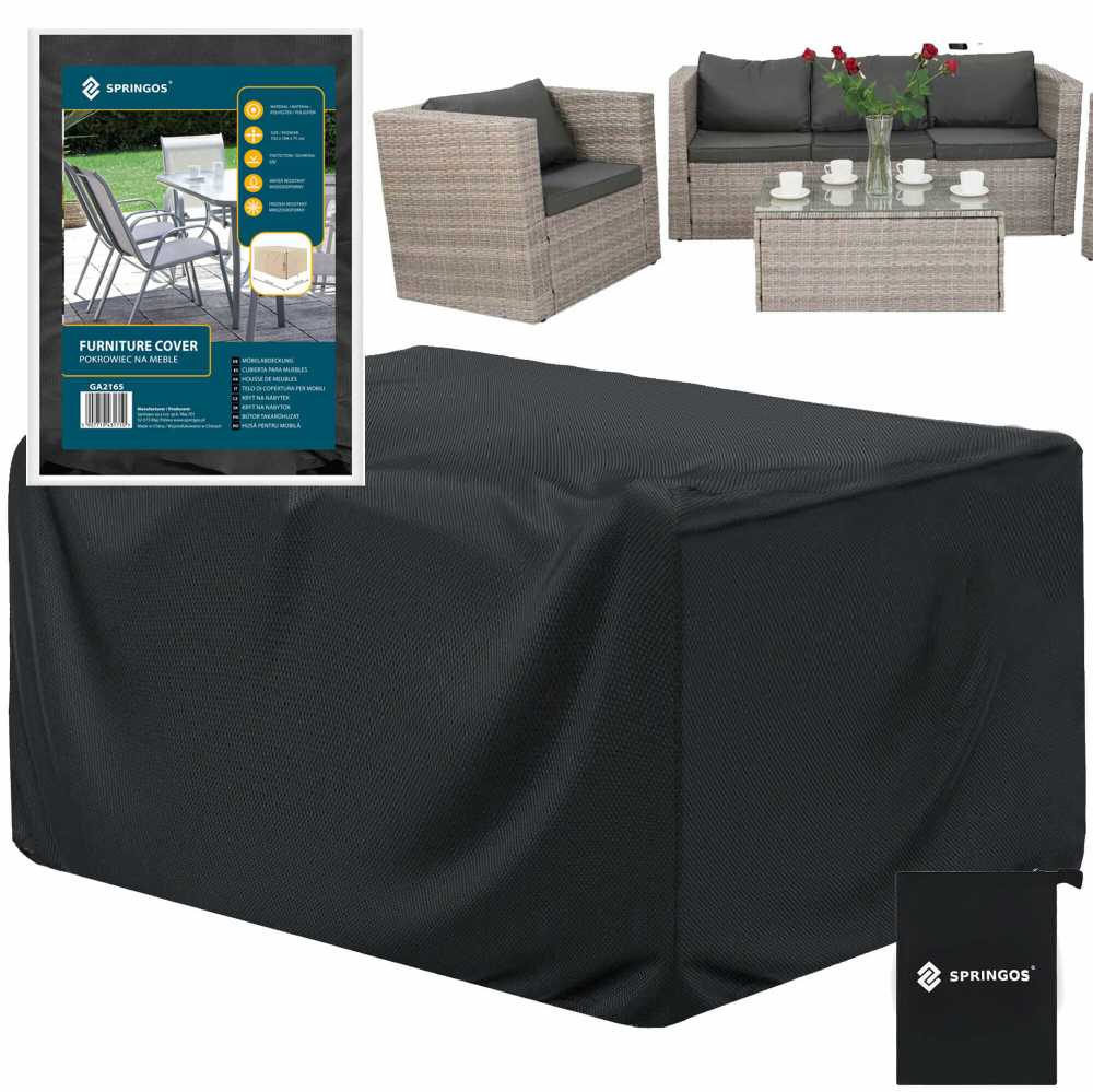 Springos GA2165 POKROWIEC NA MEBLE OGRODOWE 152X104X71 CM