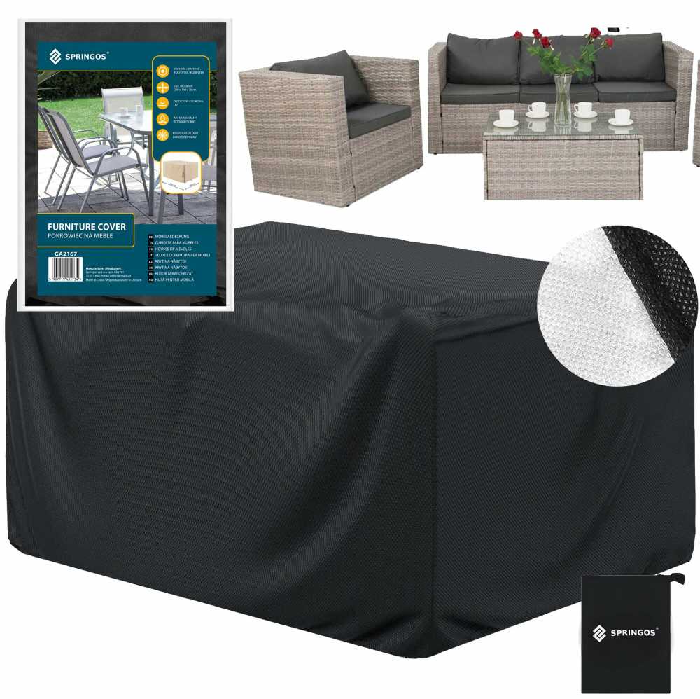 Springos GA2167 POKROWIEC NA MEBLE OGRODOWE 200X160X70 CM