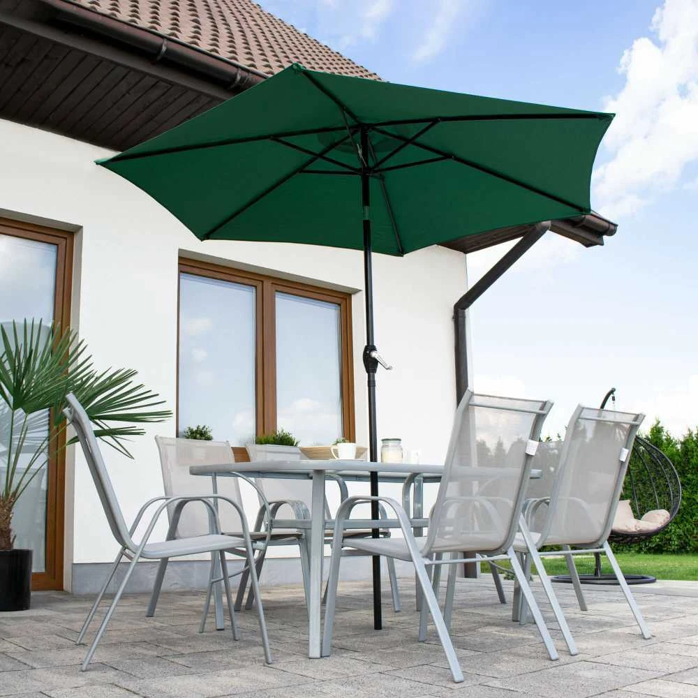 Sodo skėtis Springos GU0033 250 cm tamsiai žalias