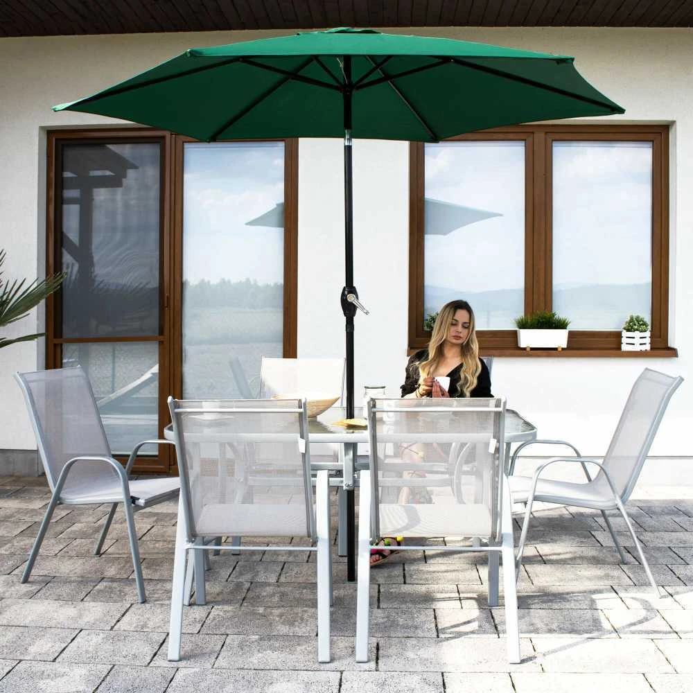 Sodo skėtis Springos GU0033 250 cm tamsiai žalias