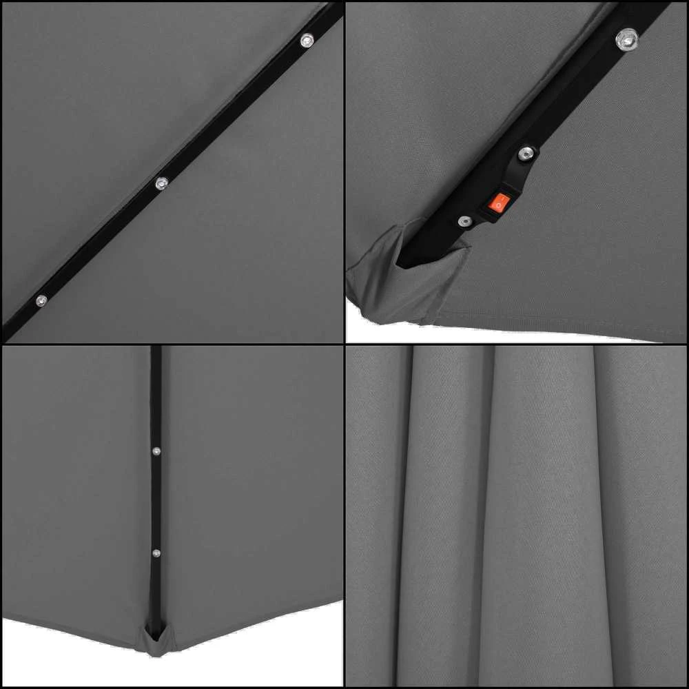 Sodo skėtis su LED ir saulės baterija Springos GU0046 300 cm