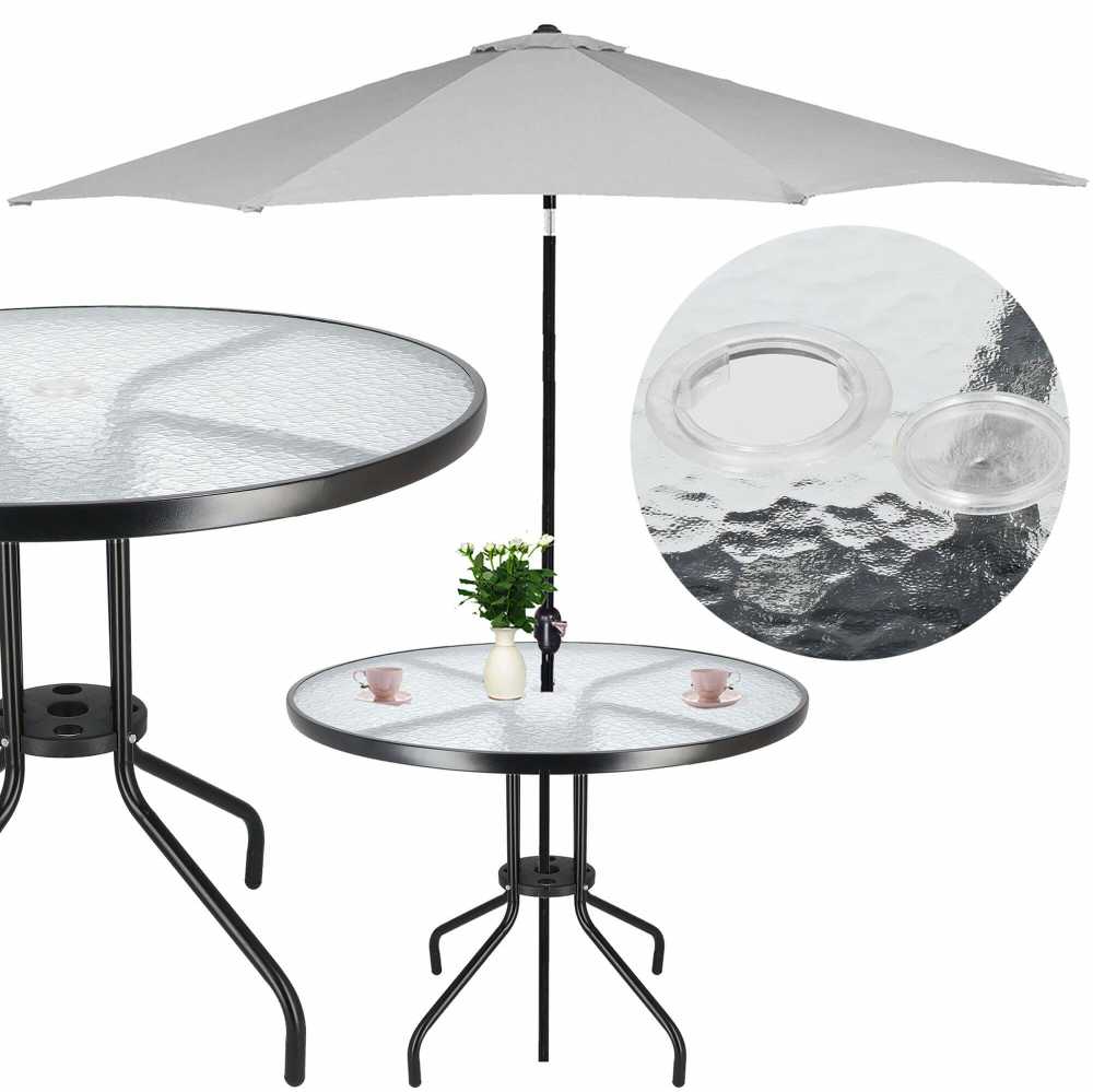 Sodo stalas Springos 90 cm juodas