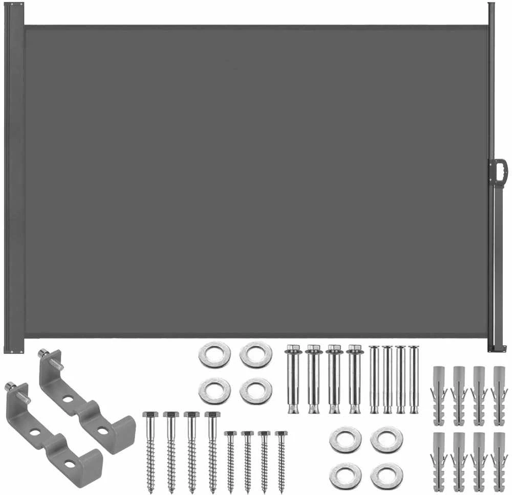 Šoninė markizė Springos AW0004 350x180 cm grafito spalvos