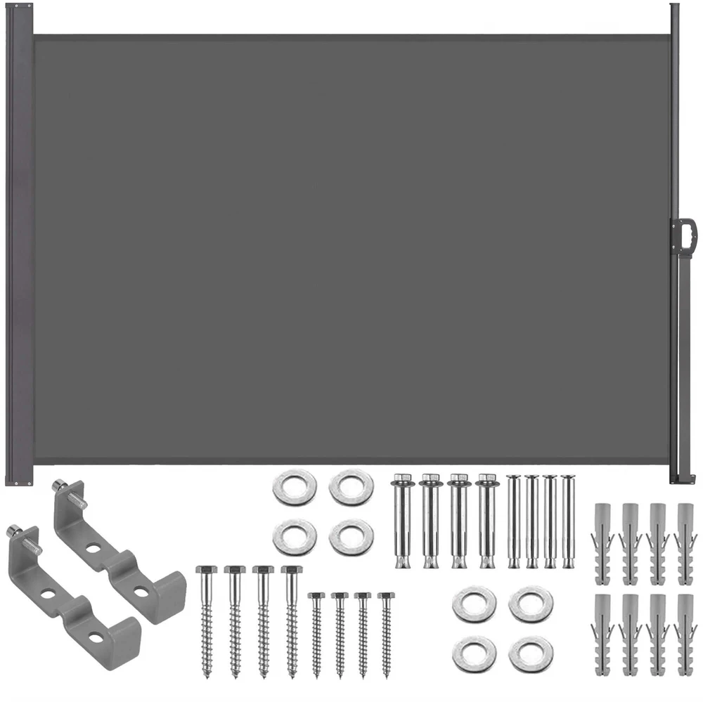 Šoninė markizė Springos AW0004 350x180 cm grafito spalvos