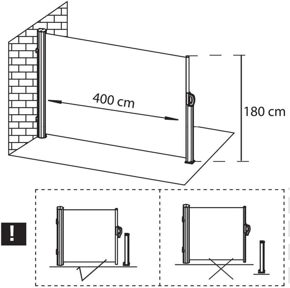 Šoninis tentas Springos AW0007 400 X 180 CM