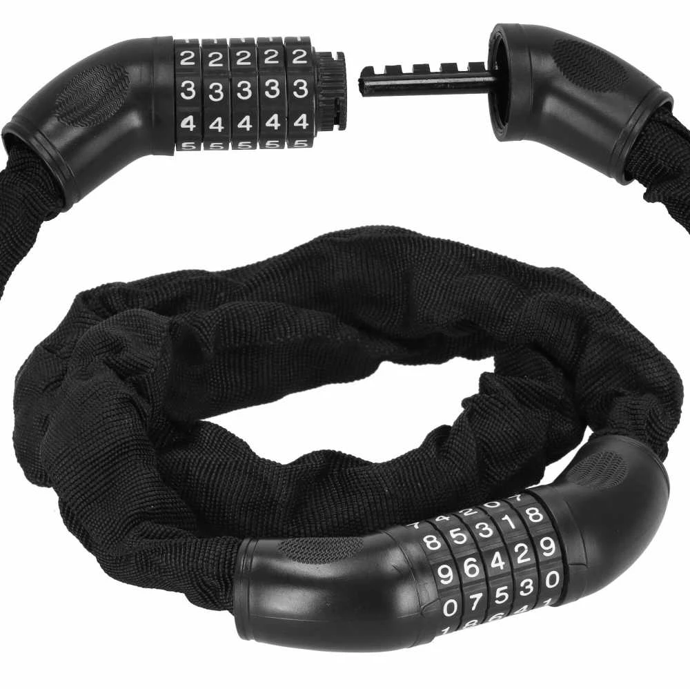 Dviračio spyna Springos BA0028, juoda, 98 cm