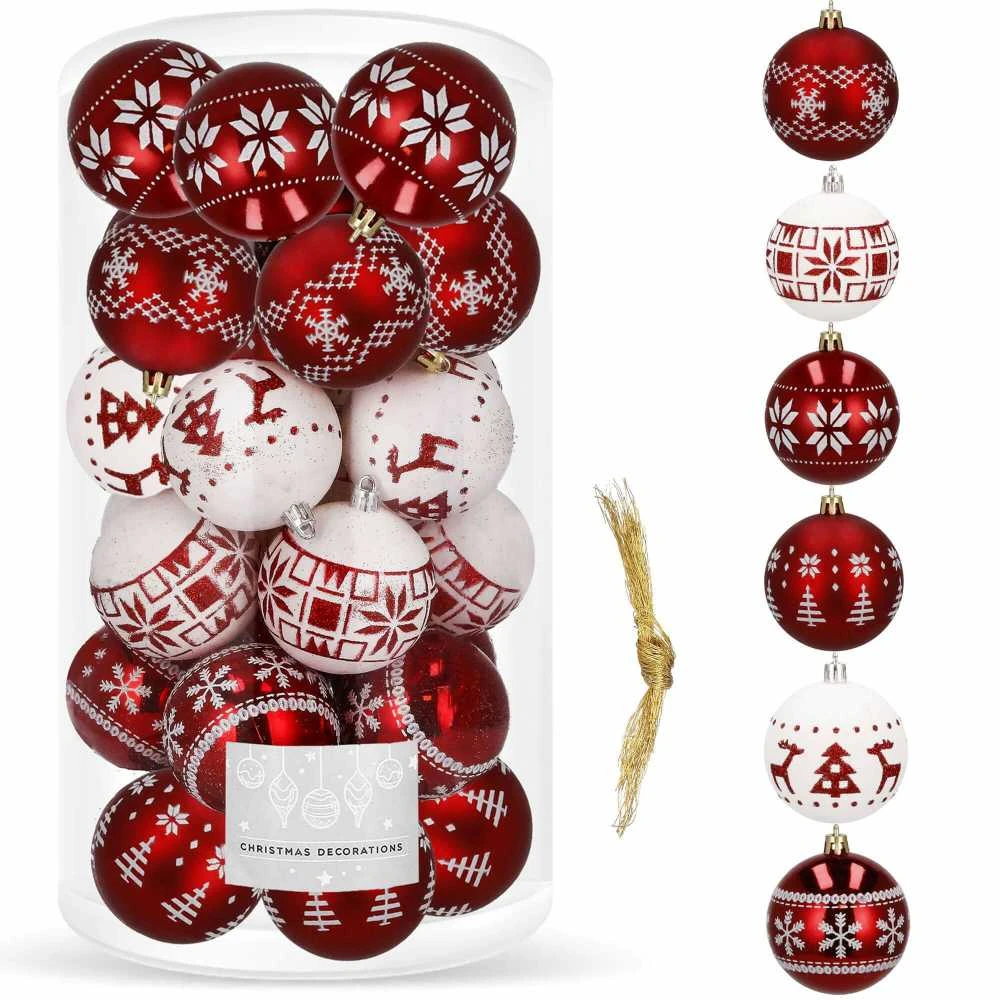 Kalėdiniai plastikiniai žaisliukai, 30 vnt., 5 cm, Springos
