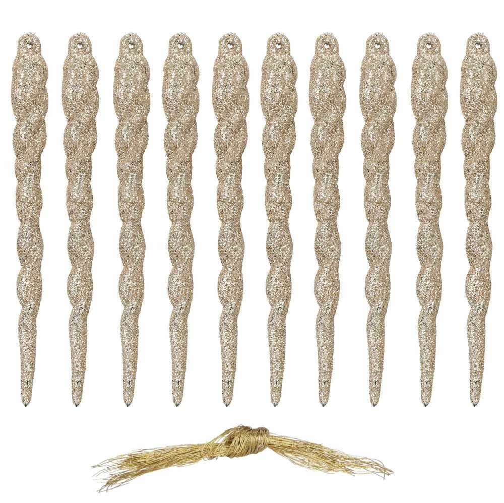 Kalėdiniai eglutės papuošimai Springos 12 cm, auksiniai